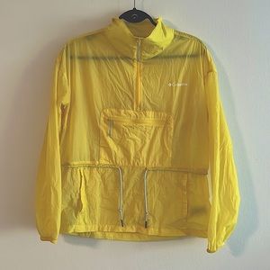 Yellow Columbia Pullover Windbreaker Jacket